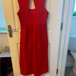 Anthropologie Vibrant Red Backless Dress